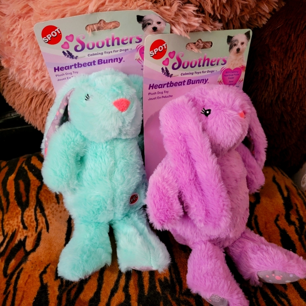 Spot Soothers Heartbeat Bunny Plush Dog Puppy Toy - Various colors Electronic